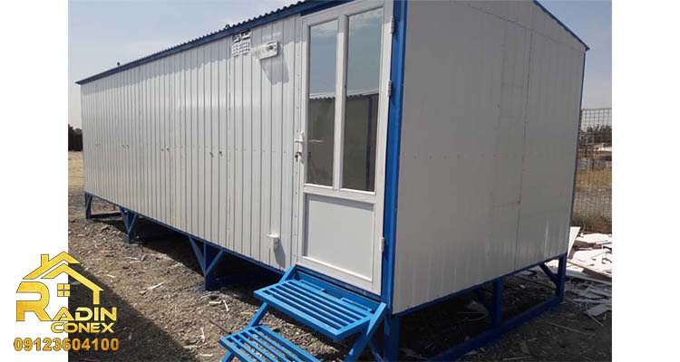 کانکس سرویس بهداشتی 4 چشمه راهرو دار