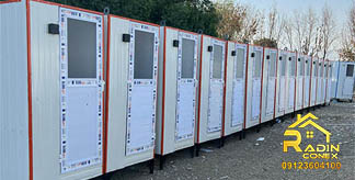 کانکس سرویس بهداشتی سقف صاف