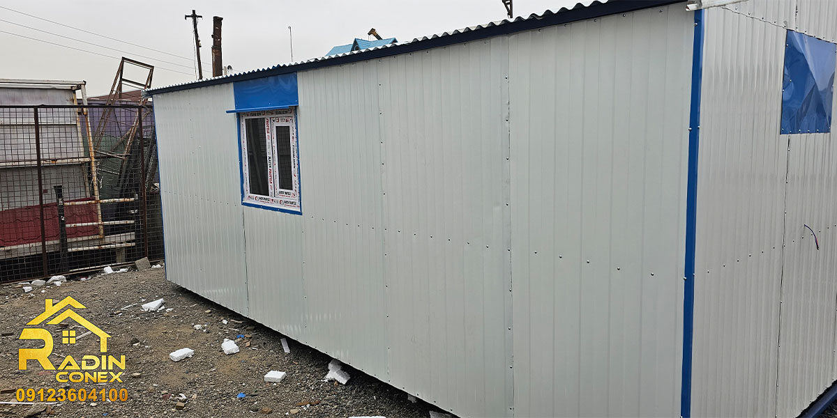 کانکس کارگاهی نما ورق با متراژ 18 متر